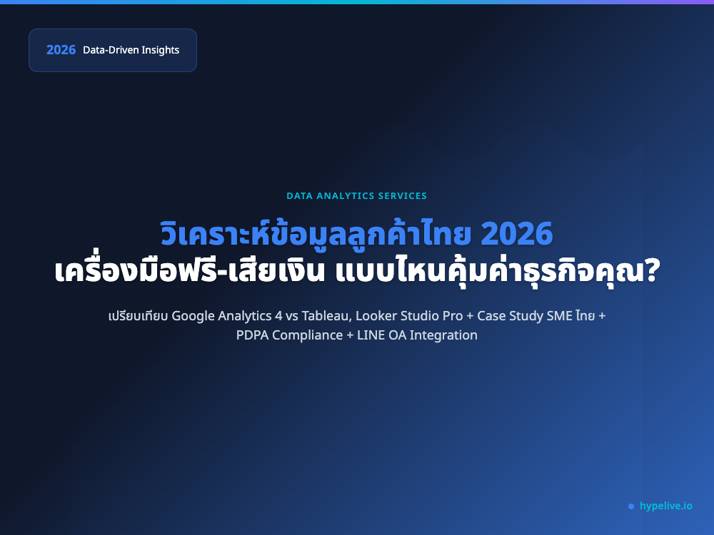 วิเคราะห์ข้อมูลลูกค้าไทย 2026 | เครื่องมือฟรี-เสียเงิน แบบไหนคุ้มค่าธุรกิจคุณ?